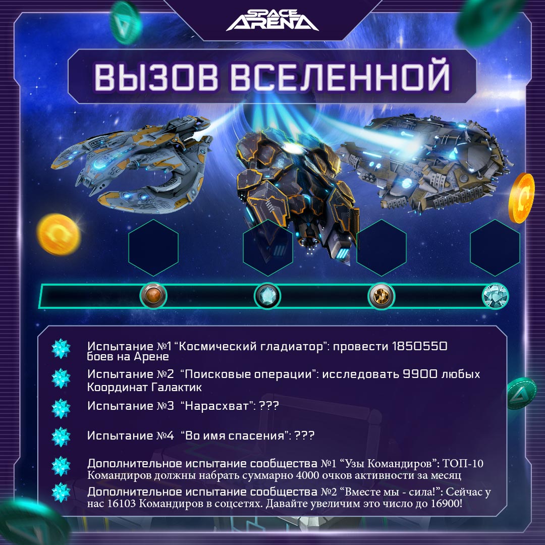 Space arena деньги